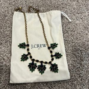 Jcrew statement necklace in gold blue and navy